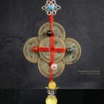 Dynasty Five——Imperial Dynasty Coin Plum Blossom Large Tassel Car Hanging Virtue Heritage Collectible - Image 7