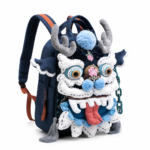 Kirin Protector Embroidered Backpack - Chinese Folk Art Guardian Spirit Bag - Image 3