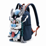 Kirin Protector Embroidered Backpack - Chinese Folk Art Guardian Spirit Bag - Image 4